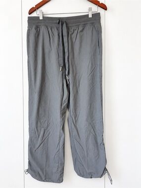 Layer 8 Quick-Dry Wide Leg Athletic Pants Size L Charcoal Grey